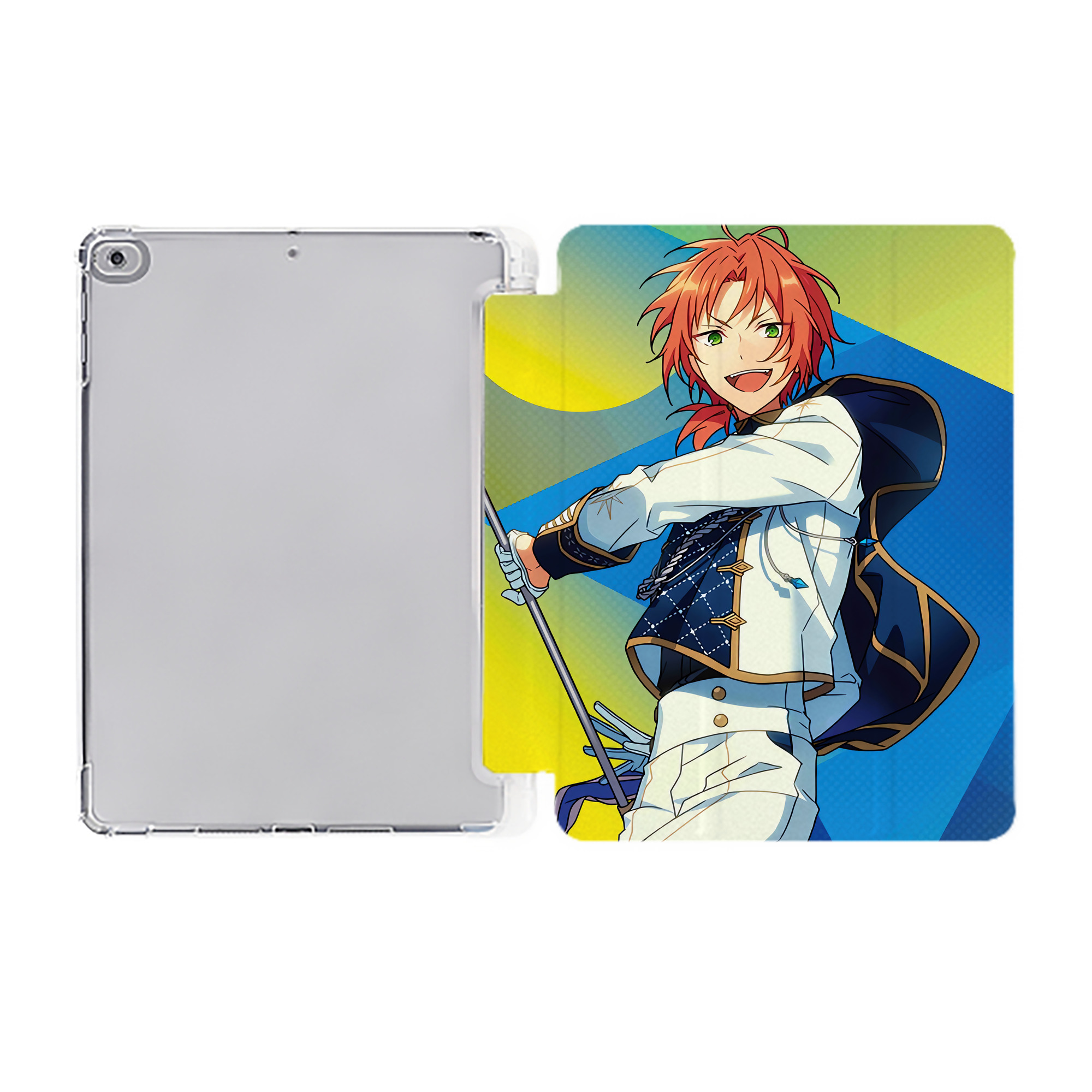 （画像用） あんさんぶるスターズ! Ensemble Stars IPad ケース ペン収納付き 三つ折りスタンド PUレザー×シリコン 対応機種9.5/10.5/10.9インチ
